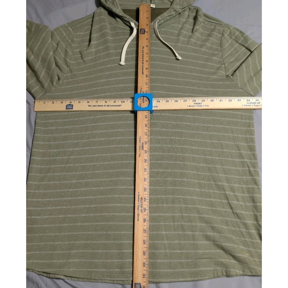 Marine Layer Hoodie Mens XL Striped Lightweight Pullover Green Soft Casual - Picture 4 of 8
